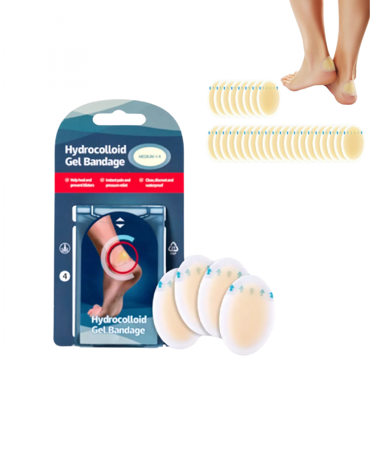 Parche Gel Hidrocoloide Antiampolla para Pie